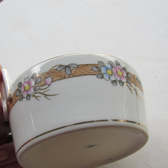 Vintage Nippon Floral Handled Bowl - Picture 5 of 8